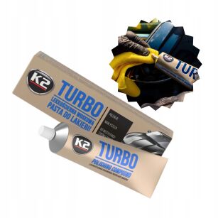 K2 TURBO LEKKOŚCIERNA PASTA WOSKOWA DO LAKIERU 120g NABŁYSZCZACZ POLERKA