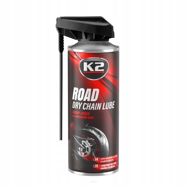 K2 ROAD DRY CHAIN LUBE SUCHY SMAR DO ŁAŃCUCHÓW 400 ml