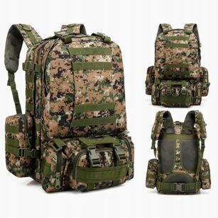 PLECAK MILITARNY PODRÓŻNY TAKTYCZNY 4w1 WOJSKOWY TURYSTYCZNY SURVIVAL 50L
