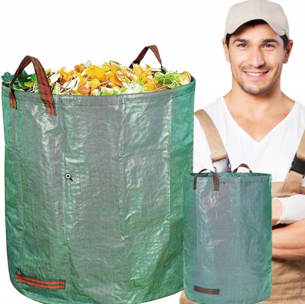 WOREK OGRODOWY TORBA OGRODOWA POJEMNIK KOSZ NA LIŚCIE TRAWĘ DUZY MOCNY 120L
