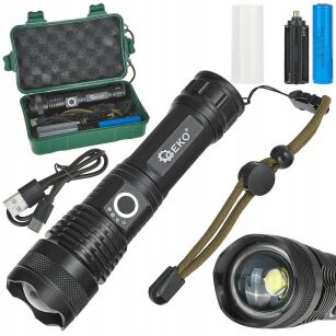 LATARKA LAMPKA TAKTYCZNA LED XHP50 15W 1800mAh 1500lm IPX8 TURYSTYCZNA