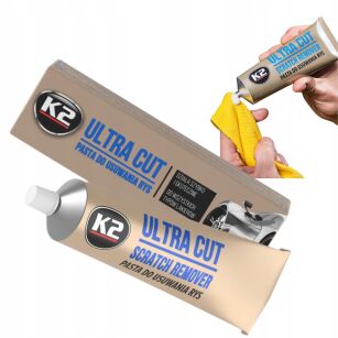 SKUTECZNA PASTA DO USUWANIA RYS K2 ULTRA CUT 100 g DO POLEROWANIA AUTA