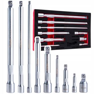 ZESTAW PRZEDŁUŻEK UCHYLNYCH 1/4" 3/8" 1/2" CrV 9 szt. WKŁAD DO SZAFKI